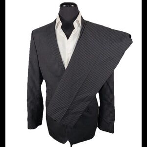 TED BAKER ENDURANCE CHARCOAL PINSTRIPE SUIT SZ 38 32X29